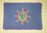 Candy Corn Flower Monogram Applique