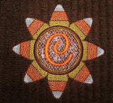 Candy Corn Flower Monogram Applique